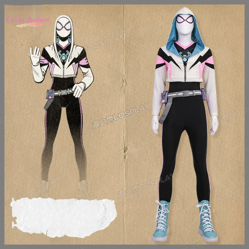 

Gwen Stacy Spider Cosplay Costume Uniform Halloween Carnival Party Christmas Play Role Clothes Clothing