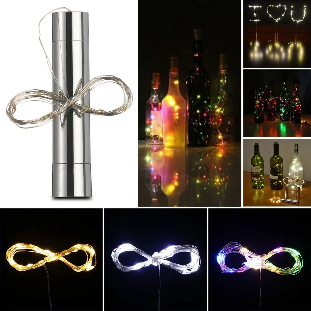 Wedding Birthday Copper Waterproof Festival Supplies Party DecorString Starry String Lamp LED Wine Stopper Wine Bottle Lights