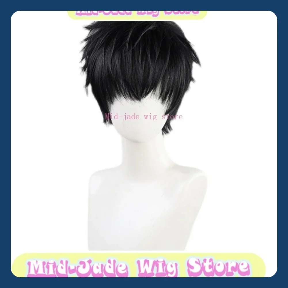

Witch's Contract Lennox Cosplay Wig Anime Game Cosplay Synthetic Heat Resistant Hair Black Upright Mid-jade Wig Store