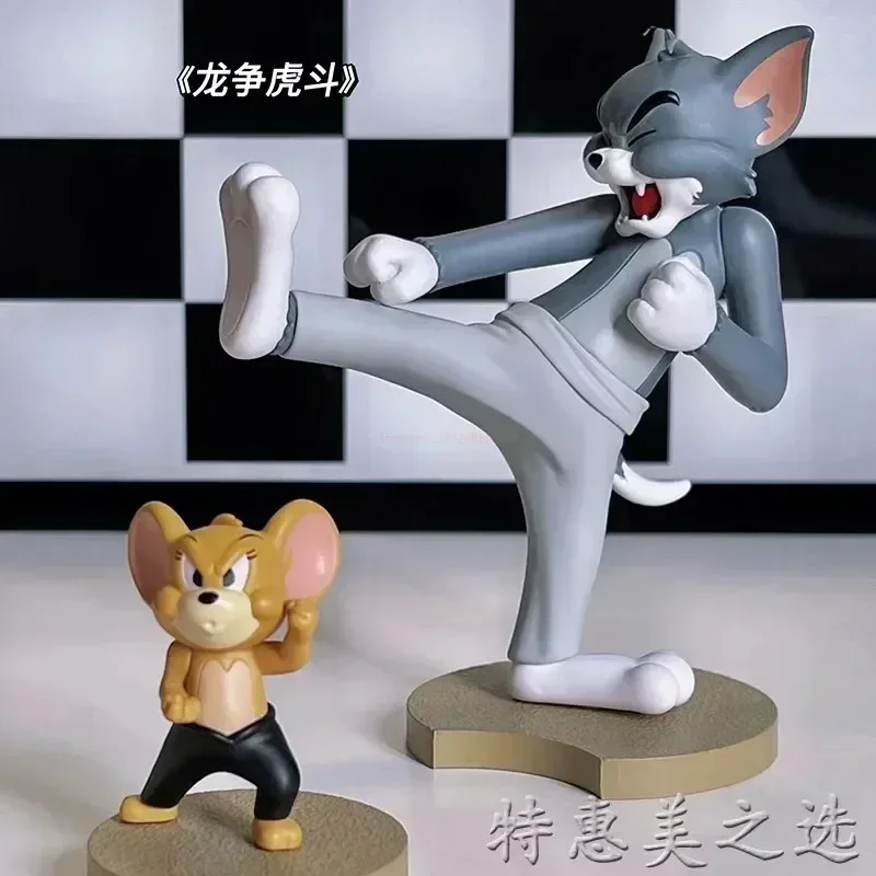 ชุดคอลเล็คชั่นครบรอบ9ซม. Tom and Jerry Warner ตุ๊กตาขยับแขนขาได้อนิเมะ Tom and Jerry น่ารักน่ารักของเล่นของขวัญ