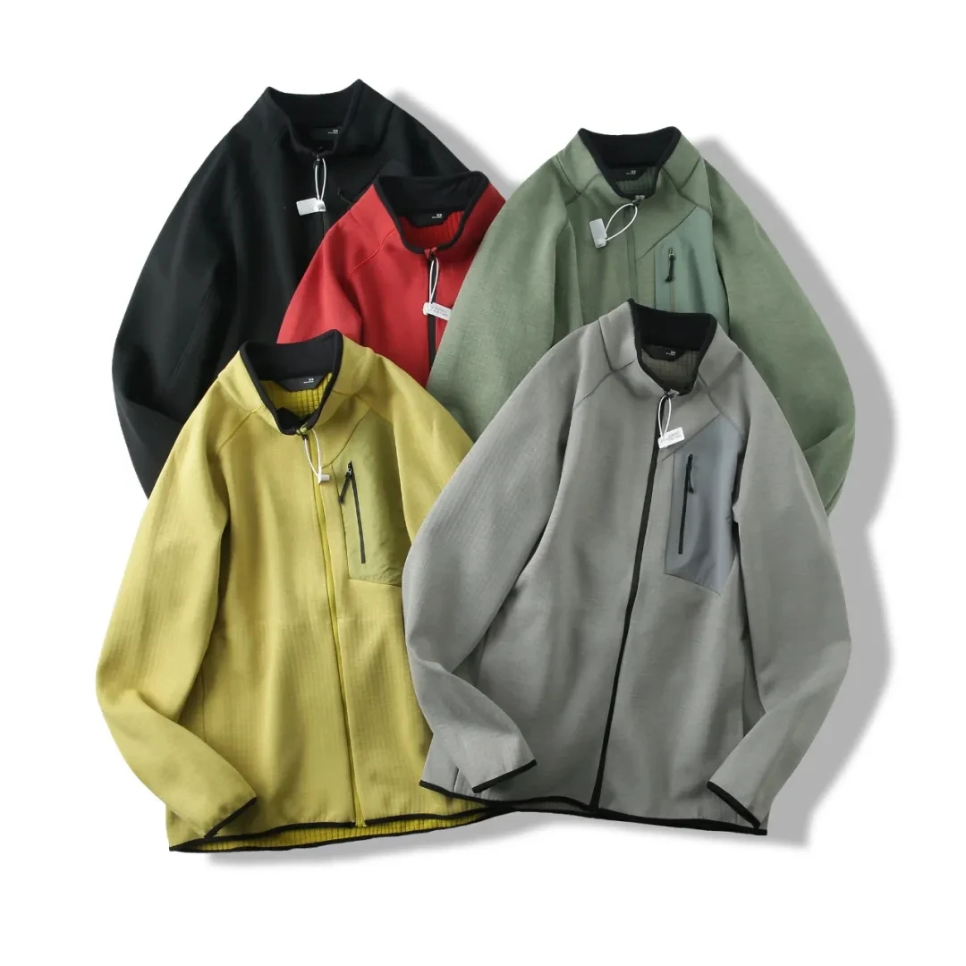 

Мужская спортивная куртка с воротником-стойкой для активного отдыха, высокоэффективная, теплая, технологичная, весенняя, приталенная, с длинными рукавами