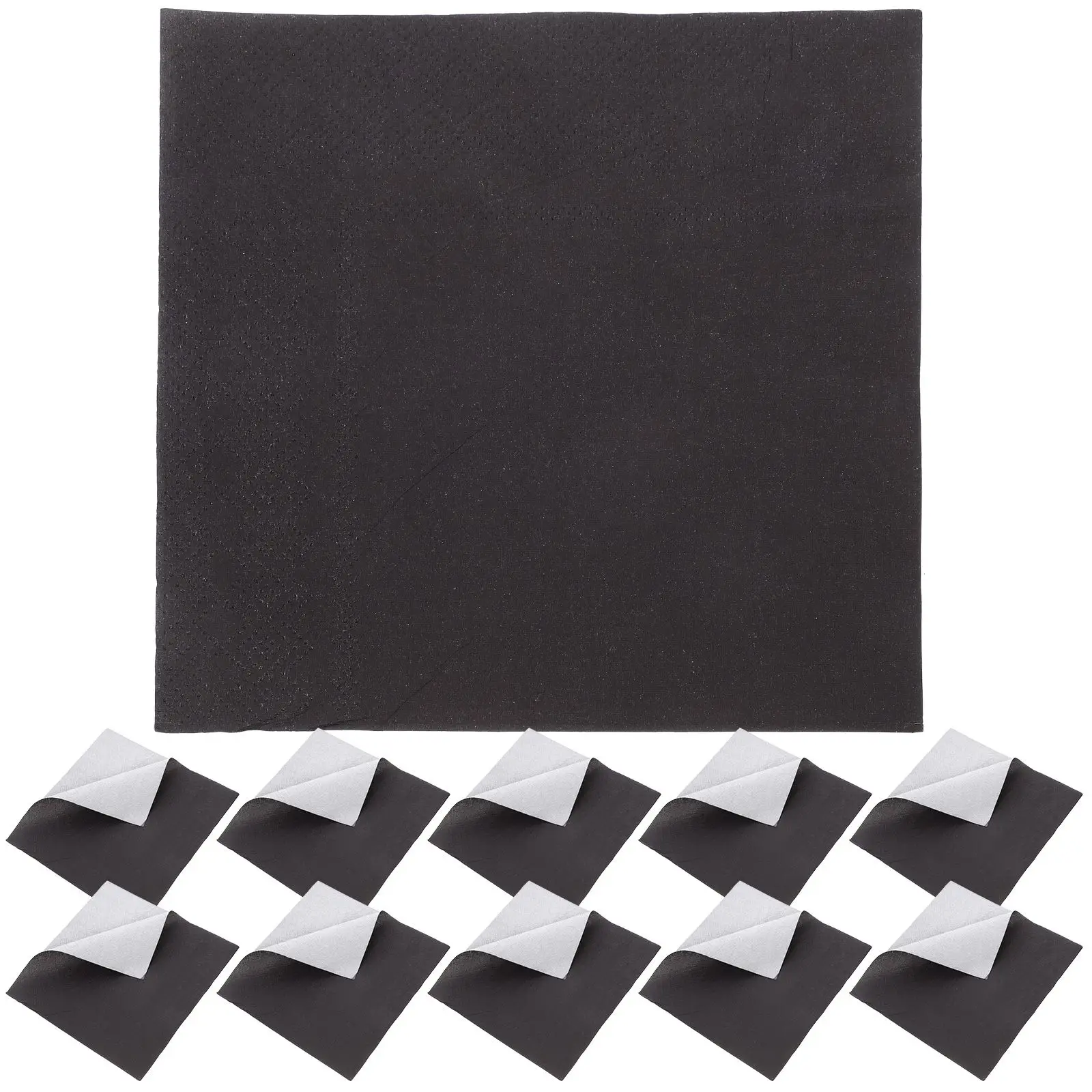20 Sheets Black Napkins Double 5x6 5 Inch Disposable Paper Cocktail Dessert Party Wedding Event Supplies - Image 2