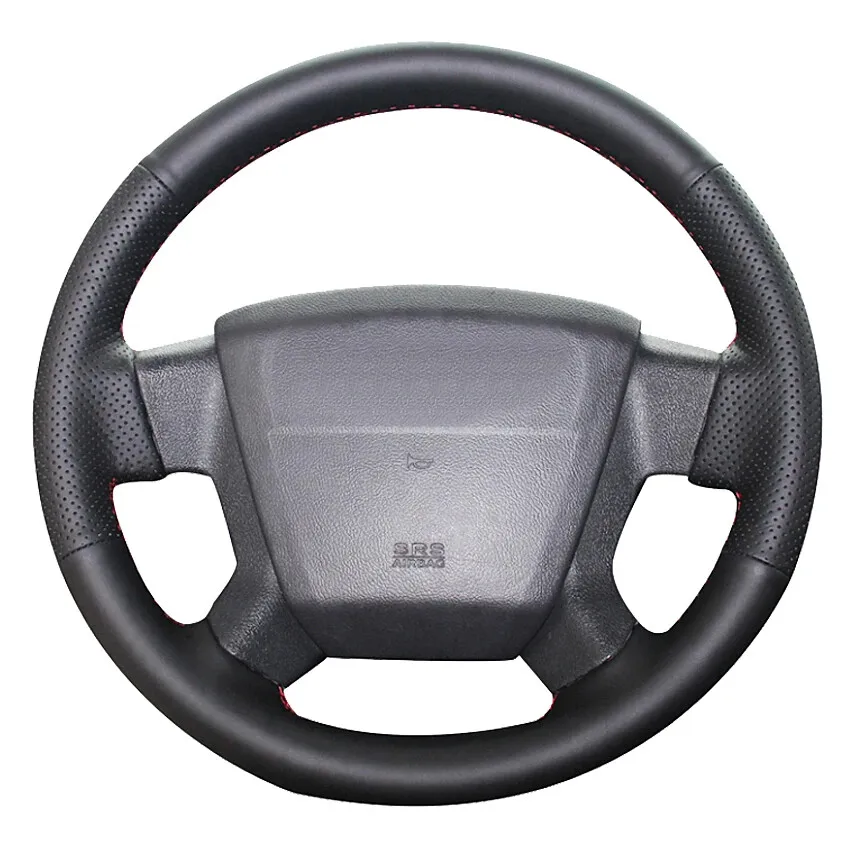 

DIY Artificial Leather Hand-stitched Non-slip Breathable Steering Wheel Cover For Jeep Compass 2006-10 Car Interior Accessories