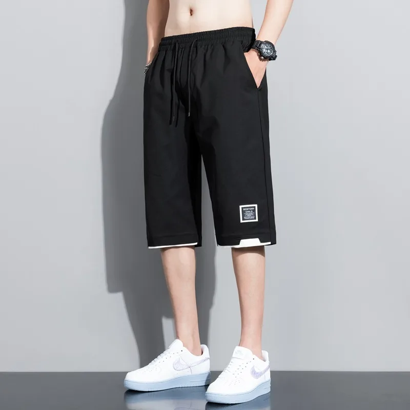 

Men's Summer Thin Casual Men Sports Cropped Pants Straight Leg Large Size Loose Shorts
