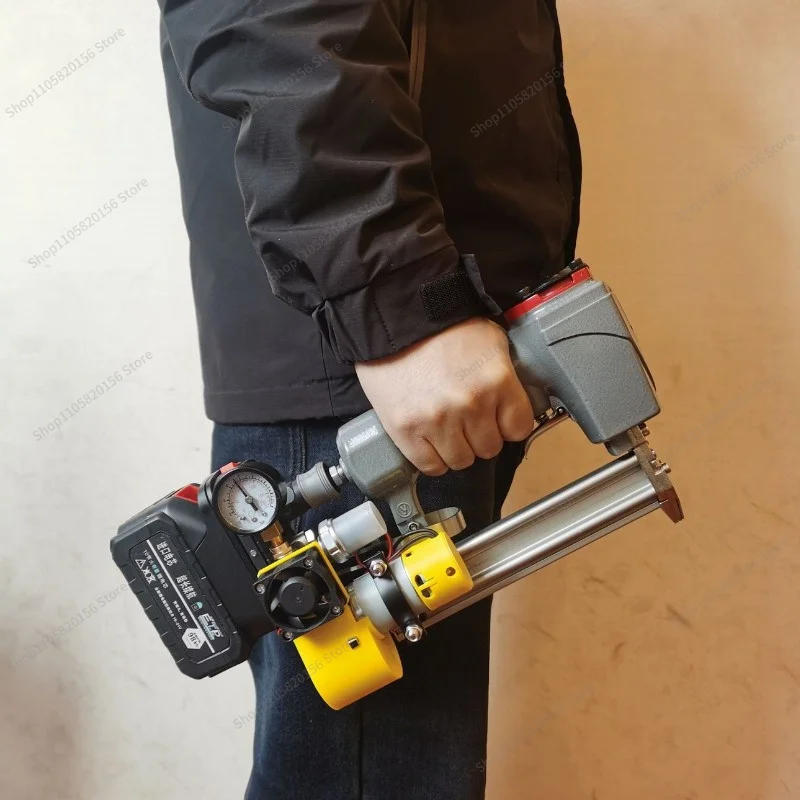 For Mini Rechargeable Lithium Air Compressor, Handheld Wireless Air Supply for Wood Nail Fixing & Spray Painting Repair