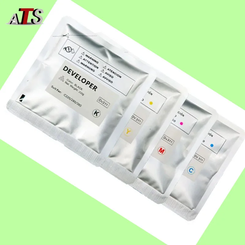 

4 шт. DV311 разработчик для Konica Minolta Bizhub C220 C280 C360, совместимый порошок разработчика 210 г/пакет