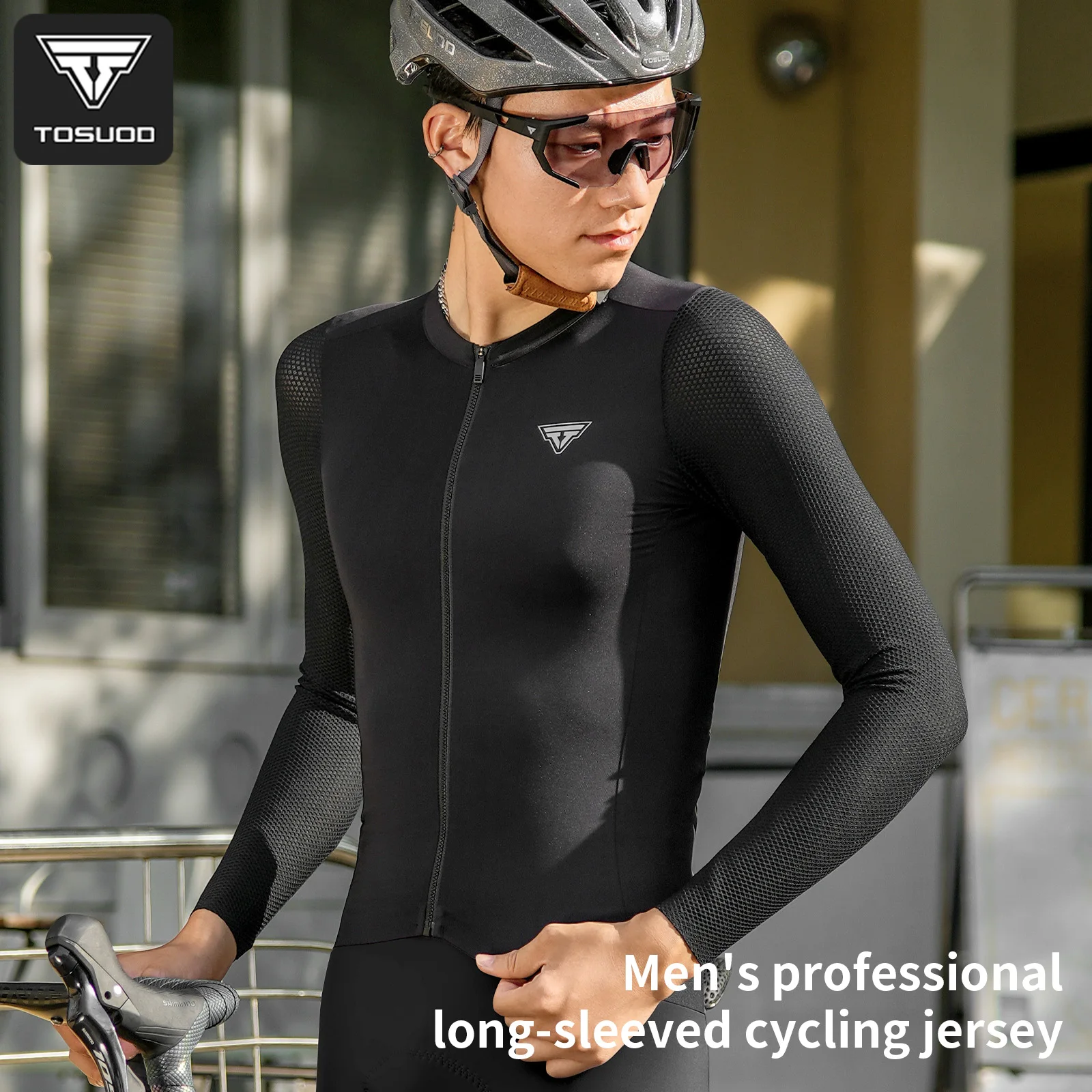 

TOSUOD Cycling Jersey The Breathable Mesh Design Prevents Overheating During Cycling Anti-Slip Webbing Around The Entire Hem