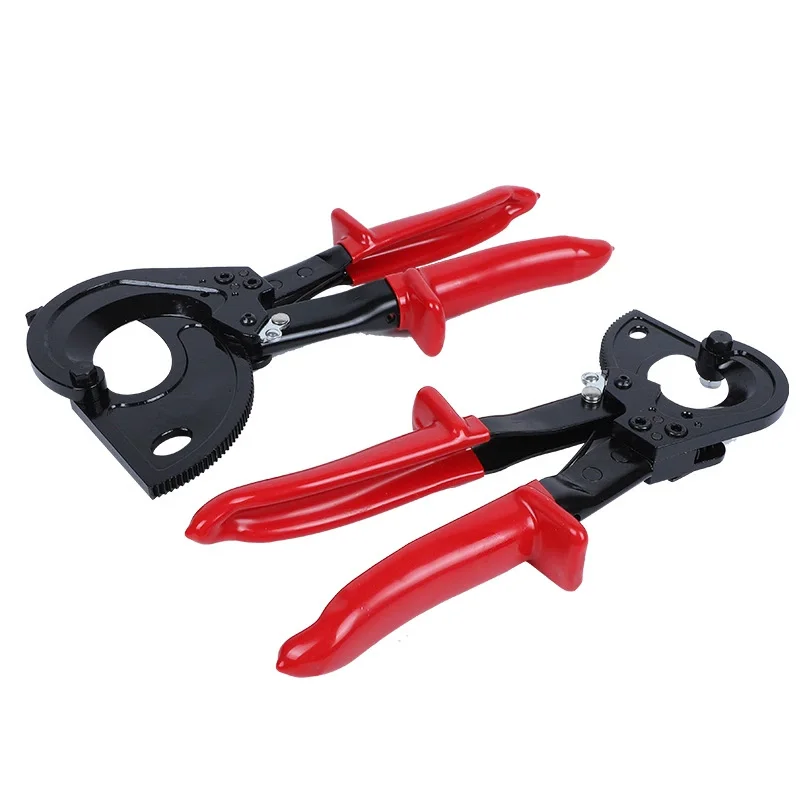 Ratchet Type Cable Cutter, Manual Copper Aluminum Cable Scissors