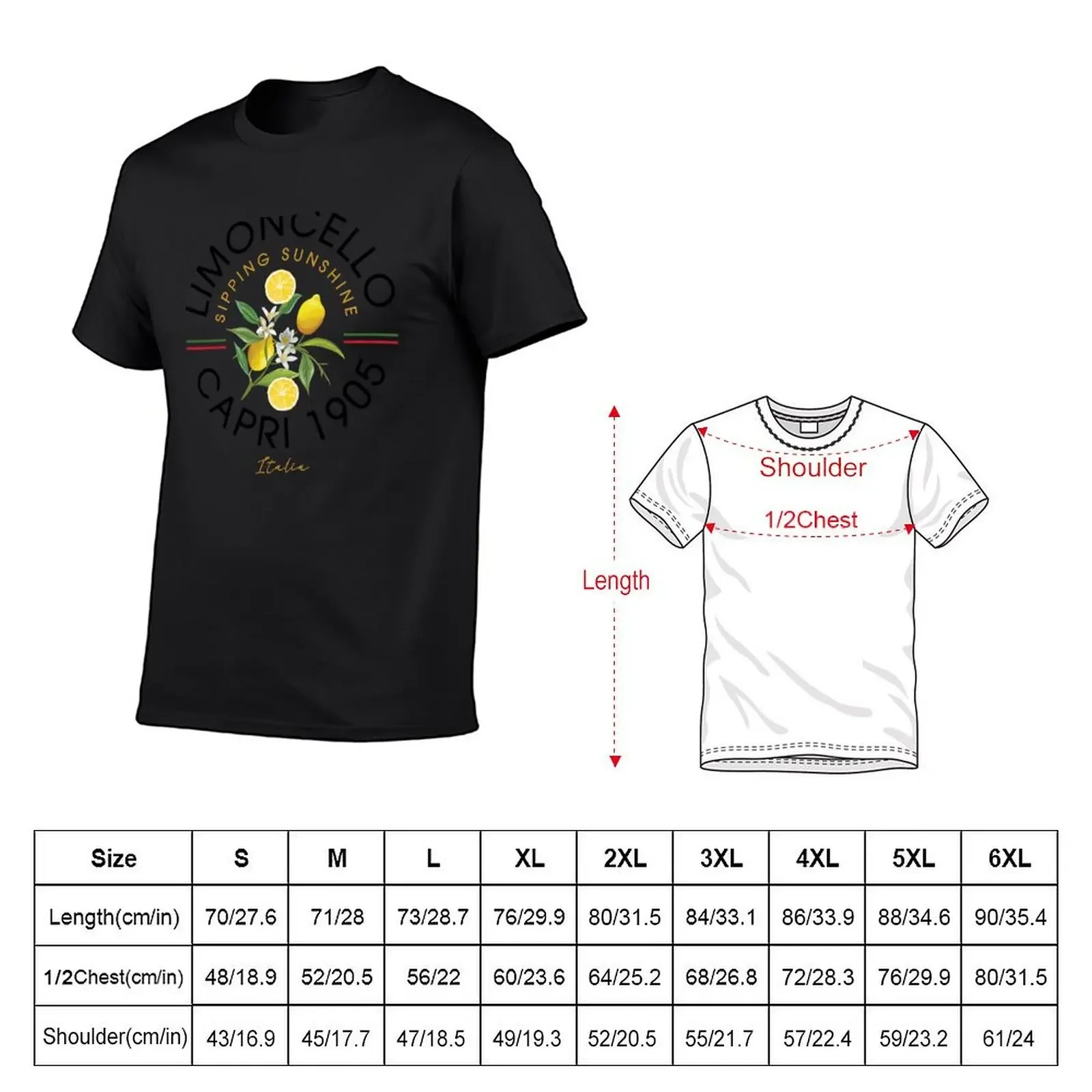 Limoncello Capri Italy T-Shirt anime figures custom t shirt basketball graphic tees anime shirts men