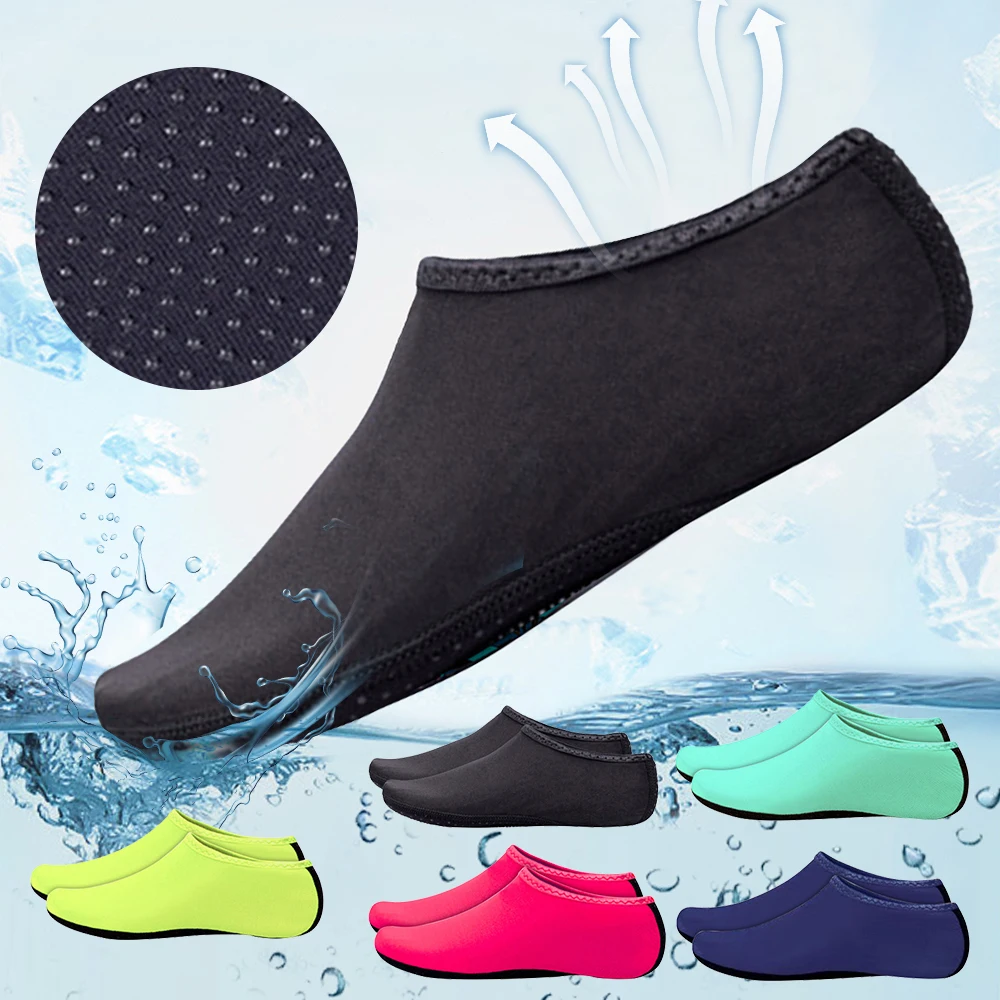 Unisex Water Shoes Swimming Diving Socks Summer Aqua Beach Sandal Flat Shoe Seaside Non-Slip Sneaker Socks Slipper for Men Women