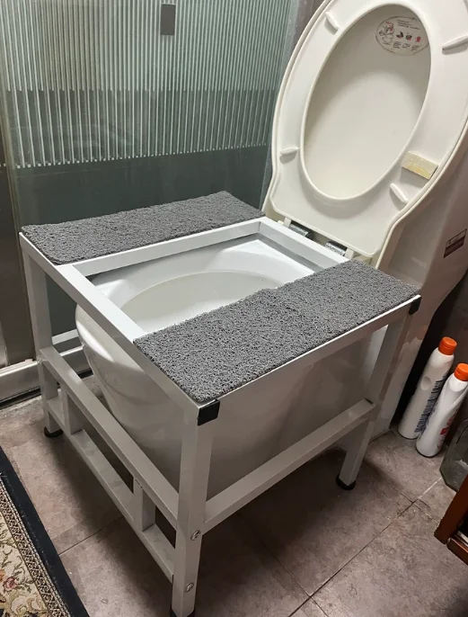 Toilet Seat To Squat Pit Conversion Frame, Bathroom Squat Toilet Foot Stool For Household Restroom Renovation Use