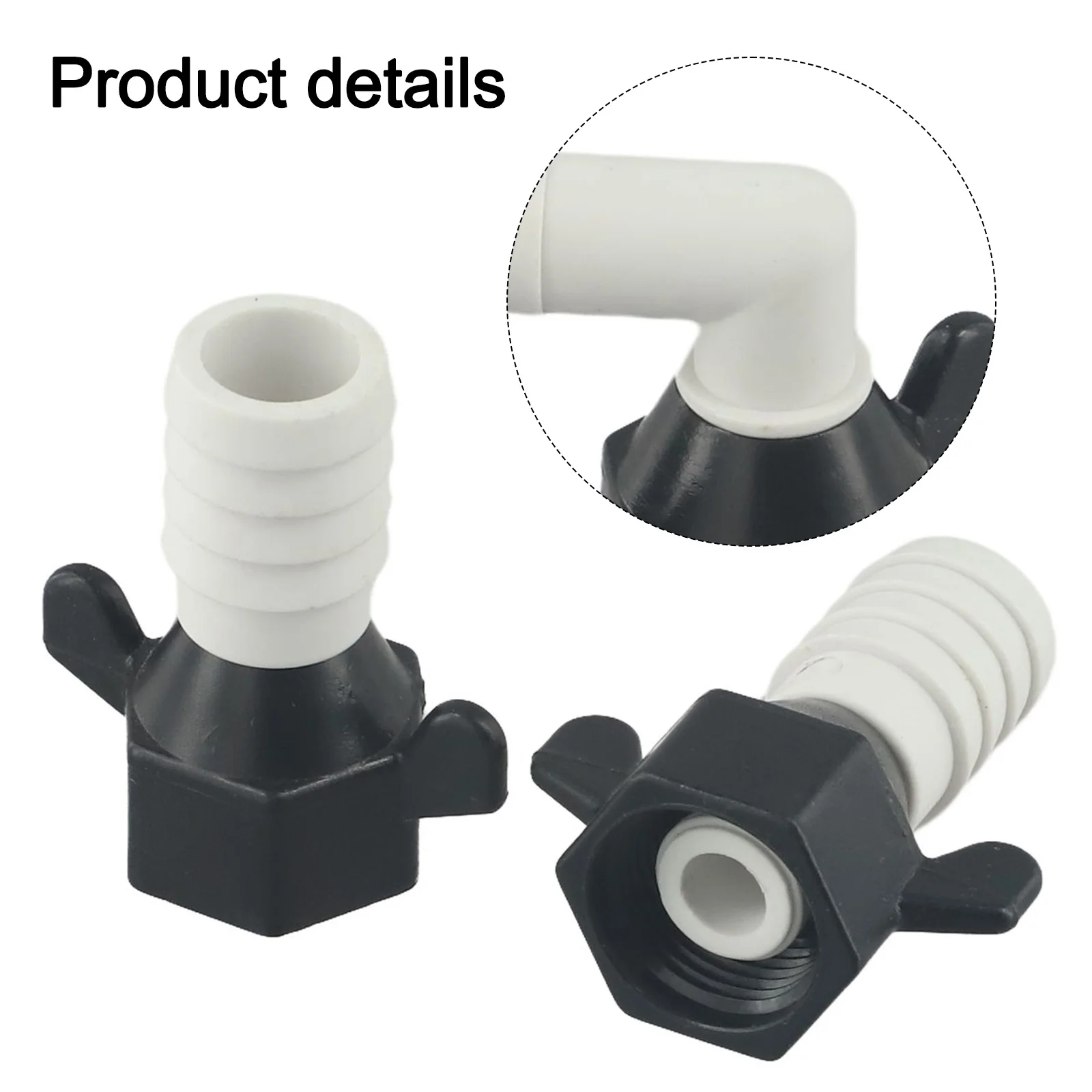 

Адаптер водяного насоса Поворотный адаптер Белый Черный Вращение на 360 градусов Термостойкий Герметичный Максимальное рабочее давление 160 фунтов на квадратный дюйм