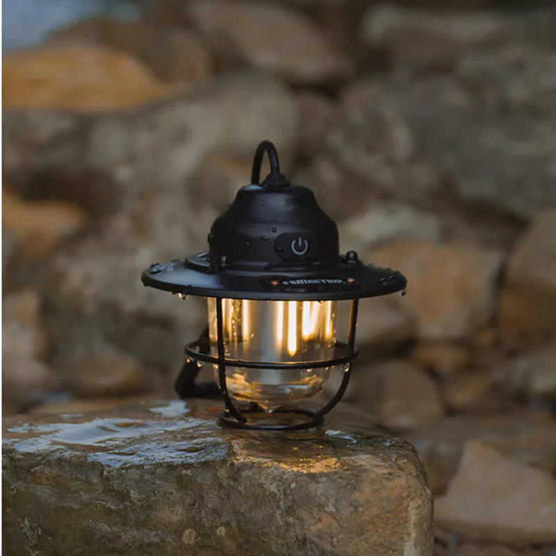 

Уличная лампа для кемпинга, яркое освещение, долговечное освещение, окружающая лампа, силиконовая ручка для переноски, водонепроницаемая Люстра для палатки