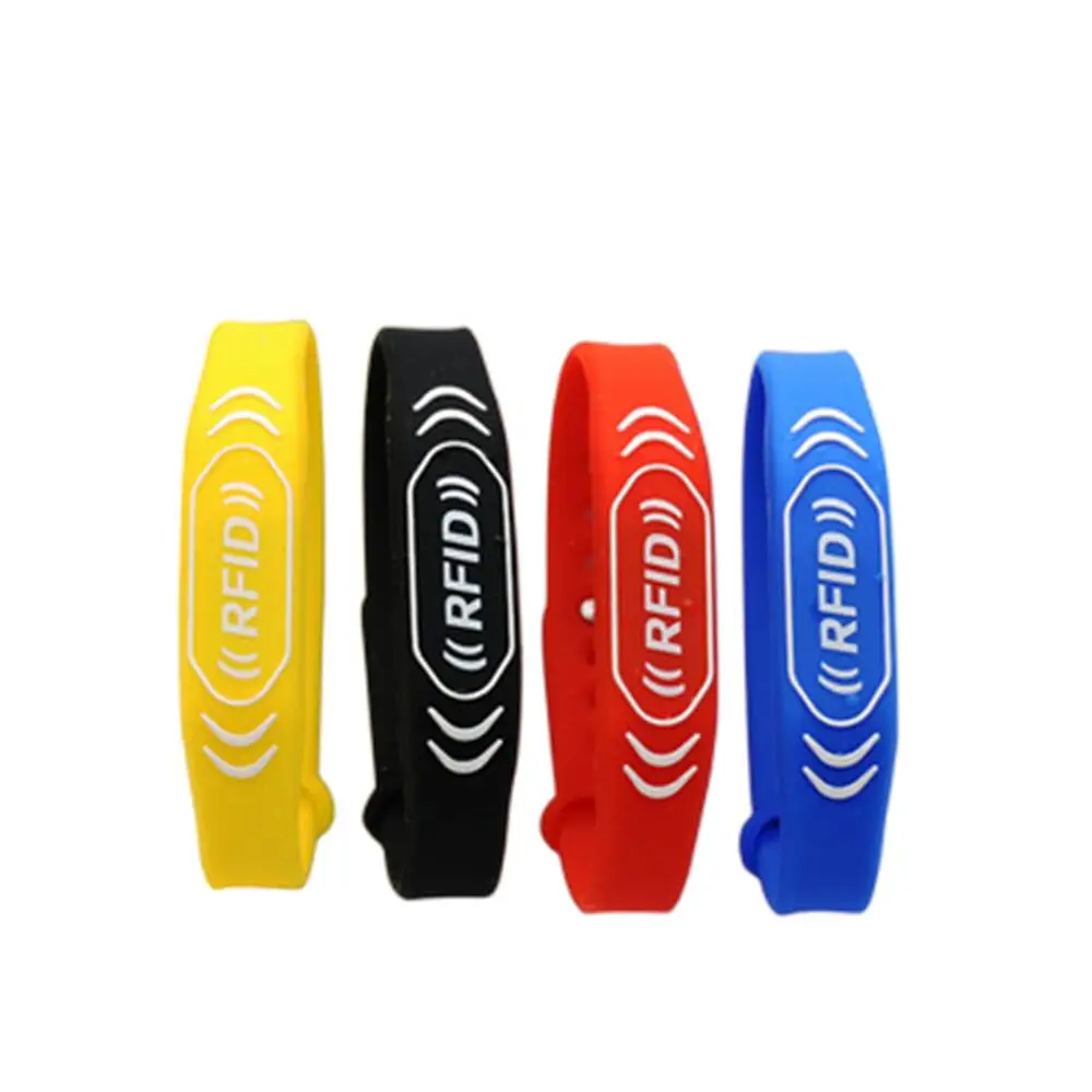 1Pcs 125KHz EM4305 T5577 Rewritable RFID Silicone Bracelet Blank Magnetic Wristband Copy For Access Control Card Token