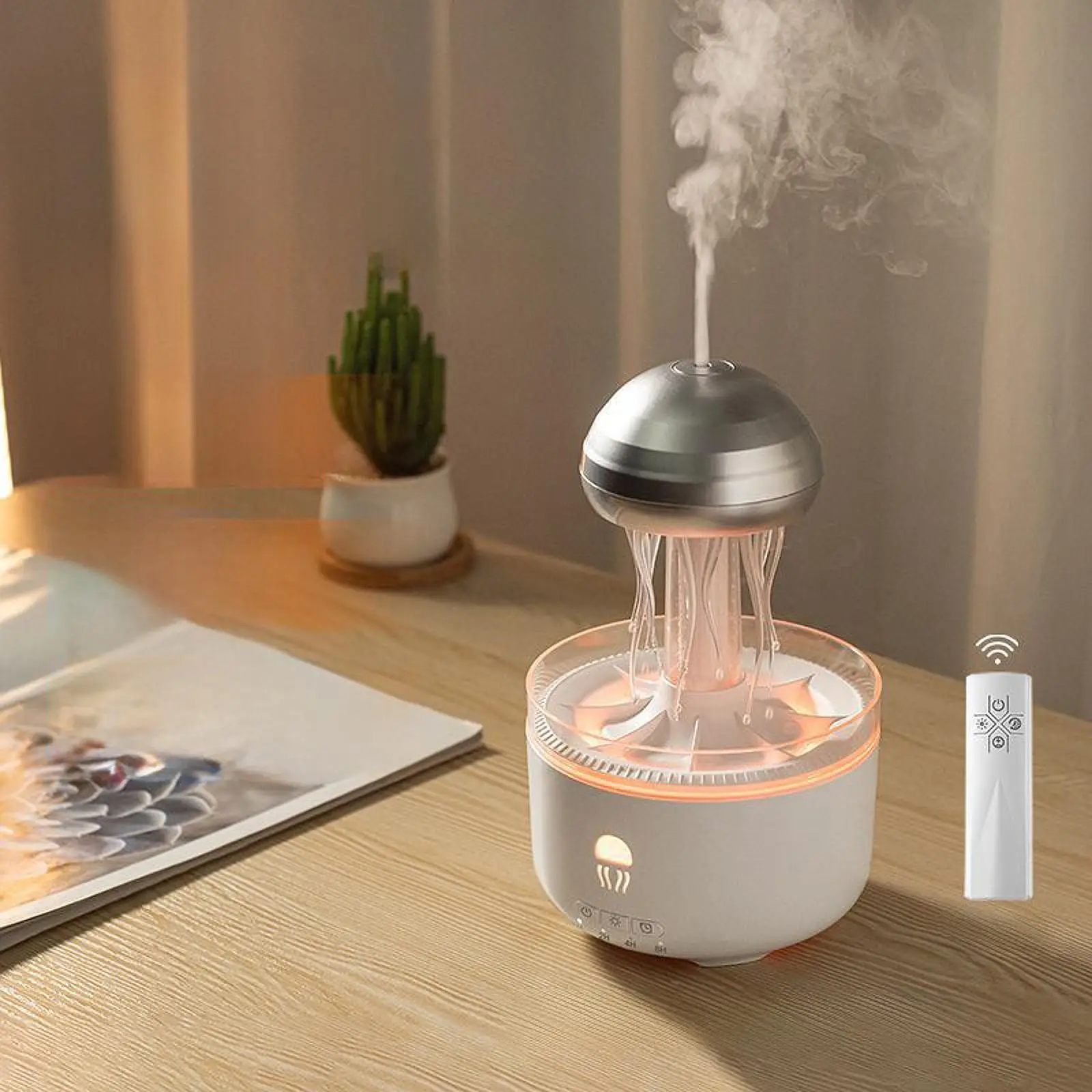 Air Humidifier Large Opening Water Tank with 7 Colors Lights Essential Oil Diffuser for Working SPA Room Doing Sports Sleeping