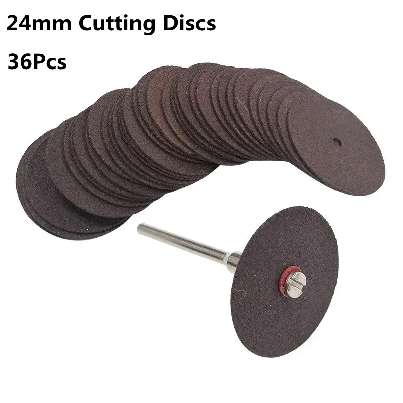 

36pcs 24mm Fiberglass Reinforced Mini Drill Cutting Disc Cut Off Wheel Dremel Accessories Abrasive Tools for Rotary Tool