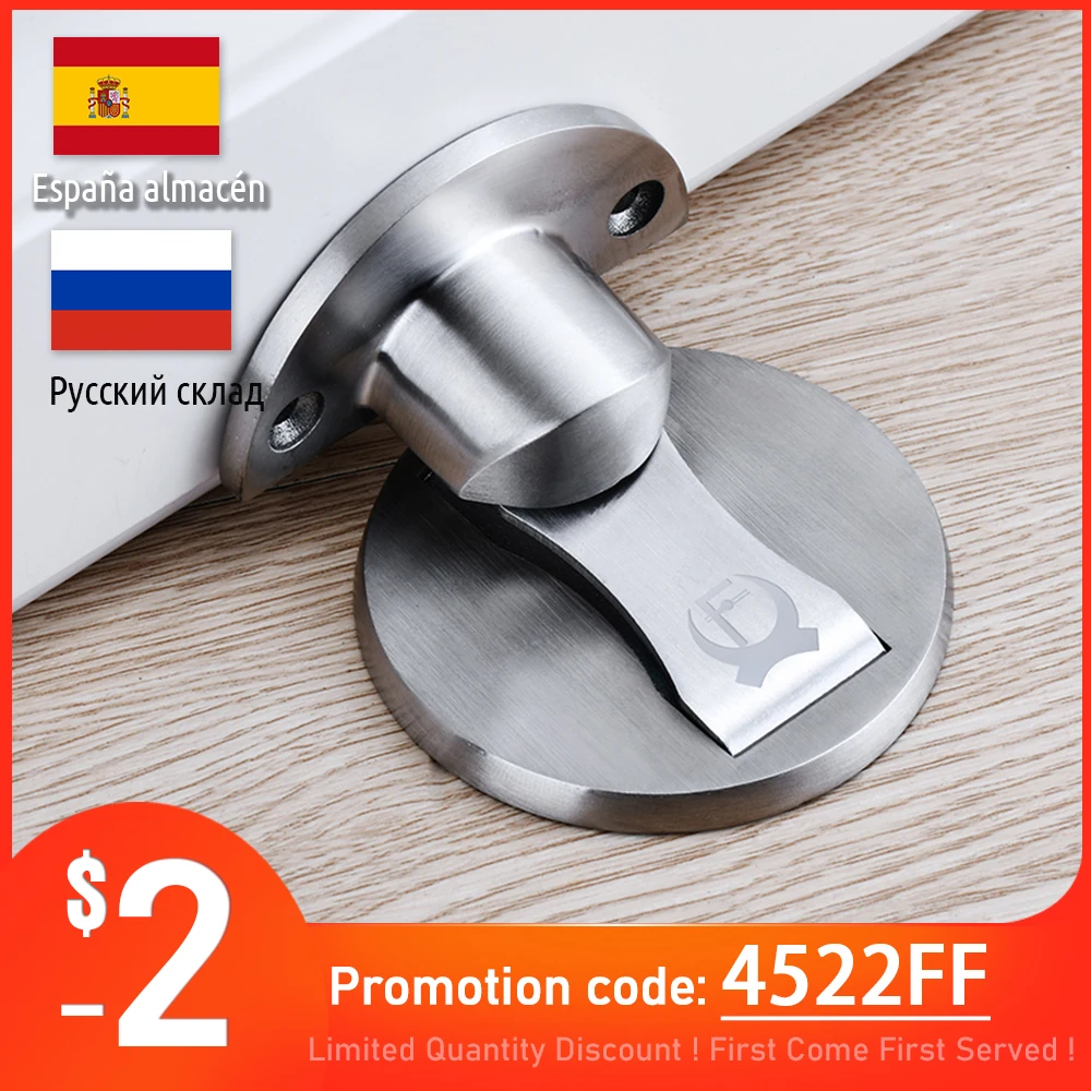 KAK ประตูแม่เหล็ก 304 สแตนเลสสตีลประตูซ่อนผู้ถือประตูจับชั้นเล็บ Doorstop เฟอร์นิเจอร์ฮาร์ดแวร์