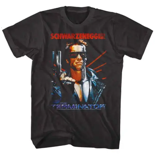 OFFICIAL Terminator Men's T-Shirt Movie Poster Schwarzenegger Black