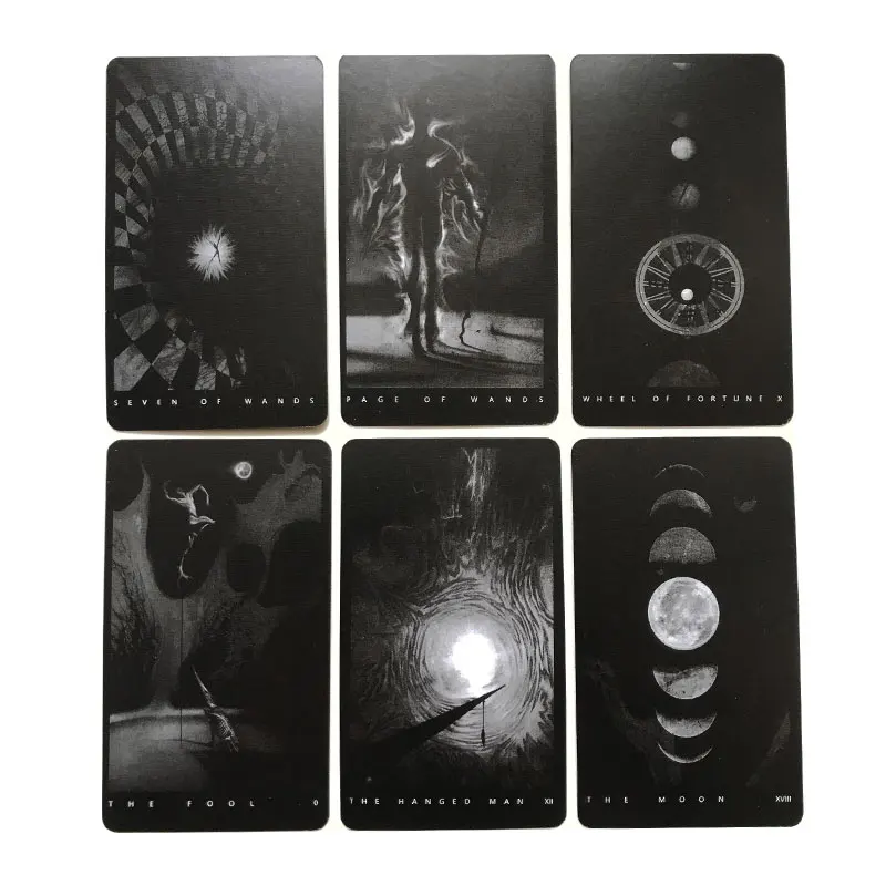 Hot Sale Blacke Tarot Oracle Card For Entertainment Fate Prophecy Divination Family Party Tarot 78 Card Deck PDF Guide