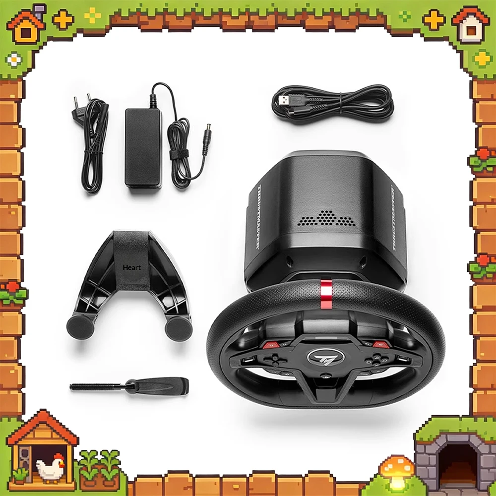 

Симулятор рулевого управления THRUSTMASTER T248R с динамической силовой обратной связью и чувствительным откликом, игровой руль T3PM, педали в комплекте, в подарок