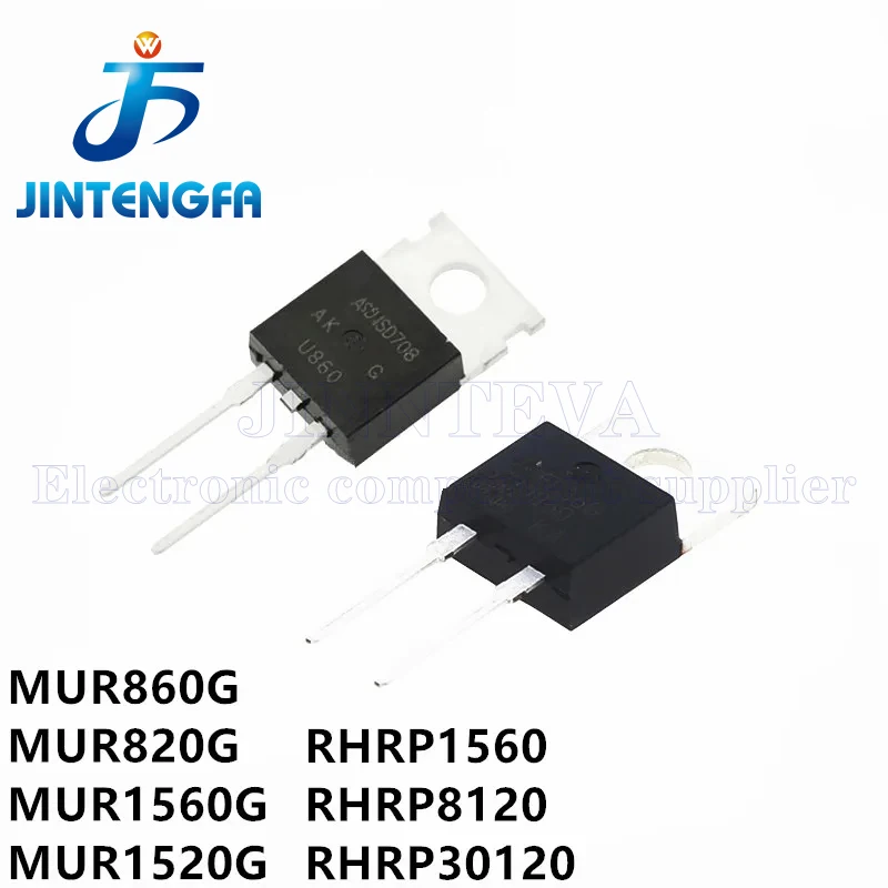 10PCS RHRP860 RHRP1560 RHRP3060 RHRP8120 RHRP15120 RHRP30120 TO220 600V 1200V 8A 15A 30A Hyperfast Diode Transistors DIP