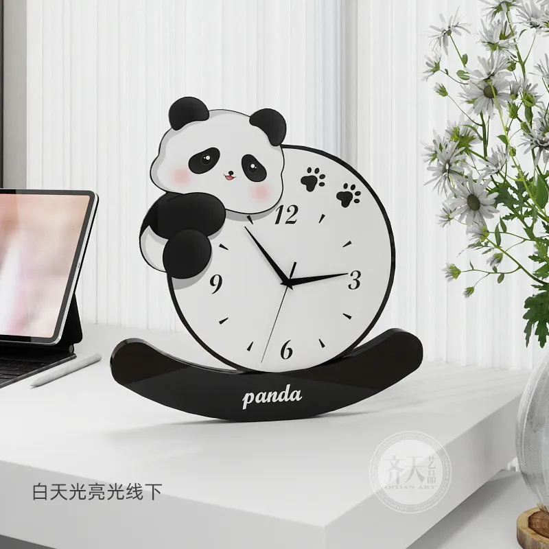 

Настольные часы Panda Creativity, предмет декора, бесшумные, простые, современные, модные, для дома, Jam Tempat Duduk YS40CC