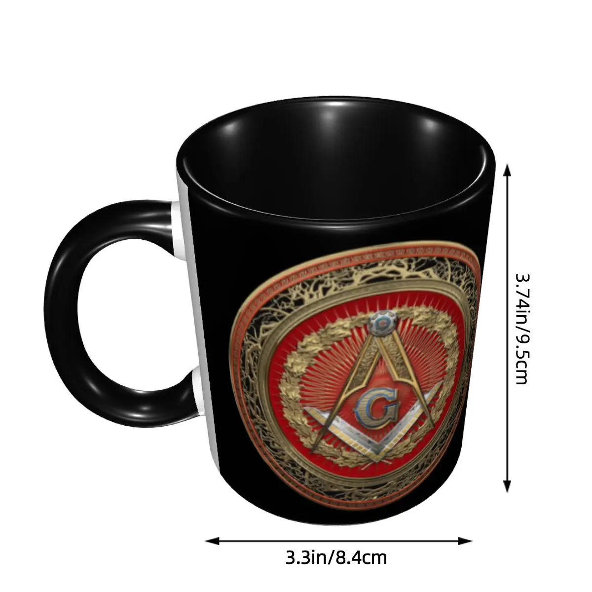 Personalized Freemason Masonic Symbols Mug DIY Ceramic Milk Tea Coffee Cup