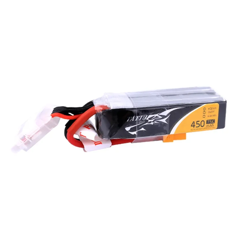 Tattu 300mAh 450mAh 1S 2S 3S High Rate LiPo Battery For Indoor FPV Racing Drone Hollow Cup Li-Ion Batteries