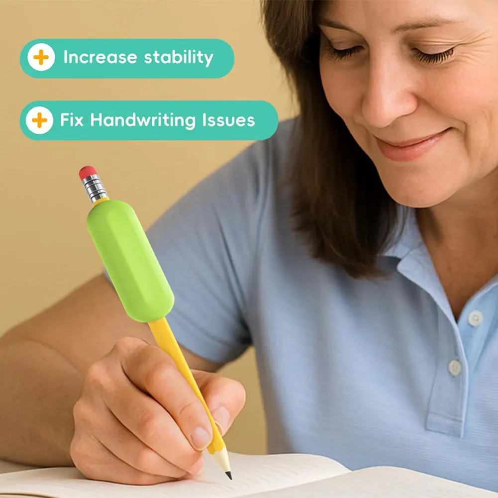 Weighted Pencils Grip Aid Children Writing Practice Tool Soft Silicone Pen Weight Special Needs Aid Learning Support