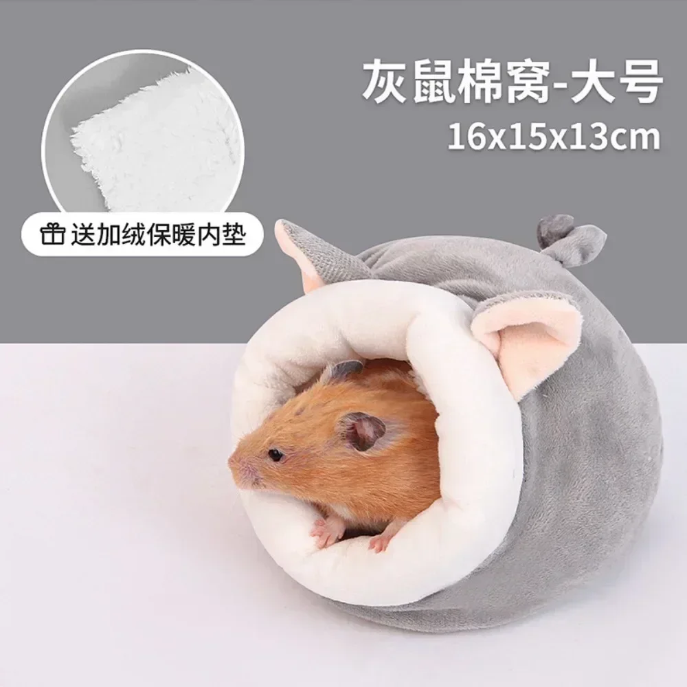 Hamster House Guinea Pigs Nest Small Animal Sleeping Bed Winter Warm Plushy Bed