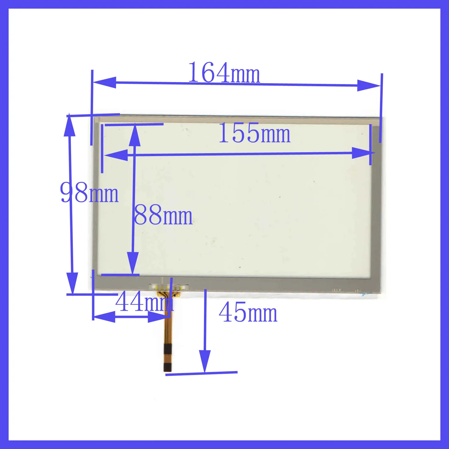 compatible F801 9006-TB06  7inch 4 lins changed 8lines Touch Screen   for Industrial control  glass  164*98