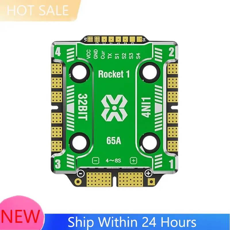 ~ 【EM estoque】 4-em-1 ESC 2065 AM32 32Bit 65A 4-8S Lipo para montagem de 20X20mm, inclui dissipador de calor de liga de alumínio para drone RC FPV