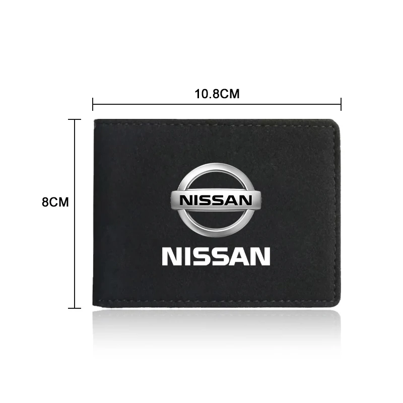 Suede Driver License Holder Ultra Thin Case ID Card Credit Card Holder for Nissan X-trail Qashqai Note Juke Sentra Patrol Navara