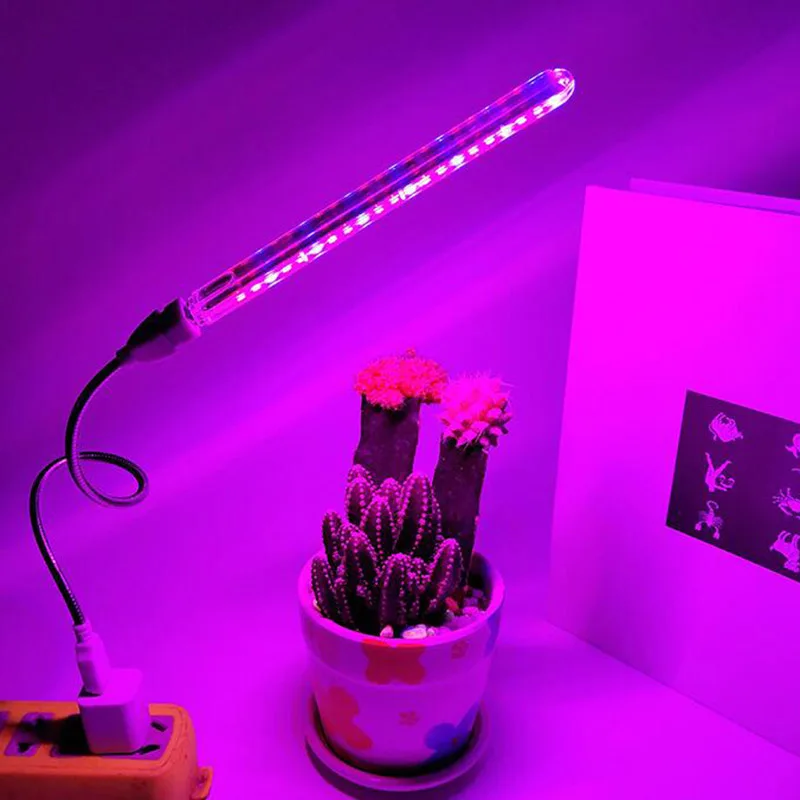 21 LED-Pflanzenwachstumslicht, 5 V, USB, Mini-Blumen-Wachstumslicht, Schreibtisch, Rot, Blau, DC 5 V, Innen-Phyto-Lampe für Topf, Sukkulenten, Aquarium