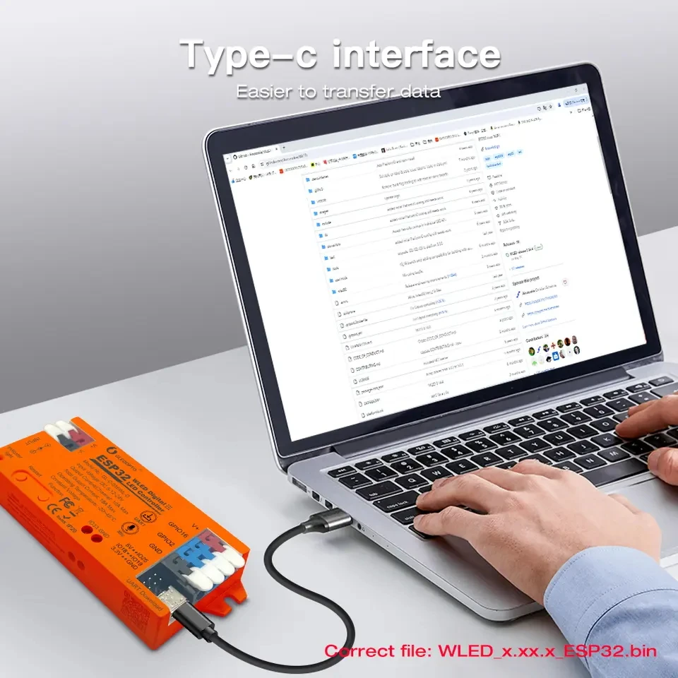 GLEDOPTO ESP32 WLED LED Controller DC5-24V Adresseerbare Digitale WS2811 WS2812 SK6812 TM1814 WS2813 WS2815 Strip Licht
