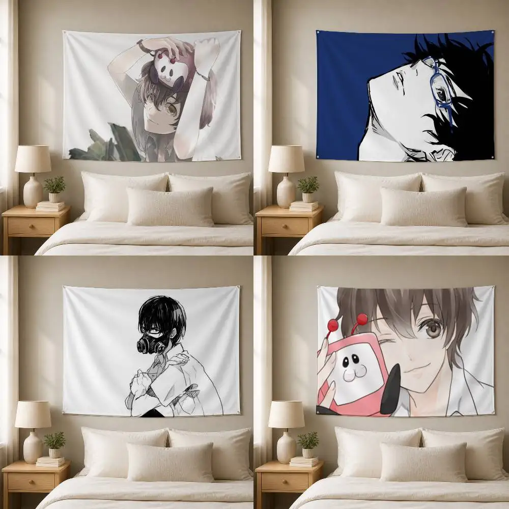 Terror in Resonance Decorative Hanging Flag with Grommets for Garage Bedroom Dorm Wall Decor