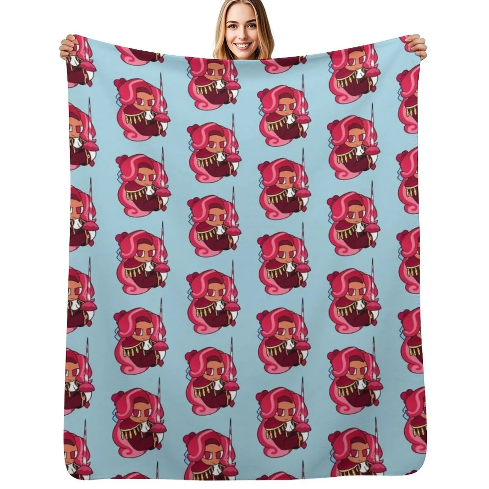 

Raspberry Cookie Throw Blanket Travel Decorative Throw Blankets Sofas Of Decoration Multi-Purpose Blankets