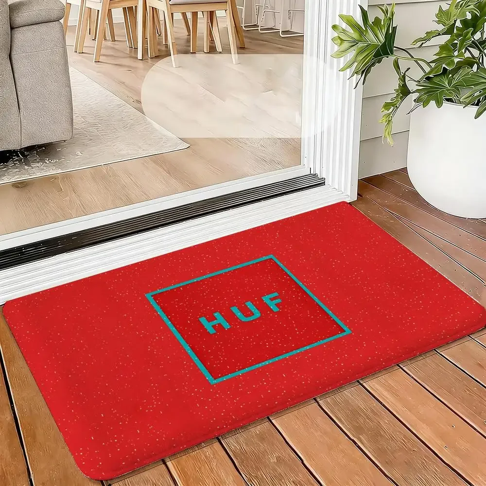 Tapete de Chão Luxuoso Anime H-Huf, Tapete de Flanela Macio, Antiderrapante e Absorvente para Banheiro, Quarto e Decoração de Casa