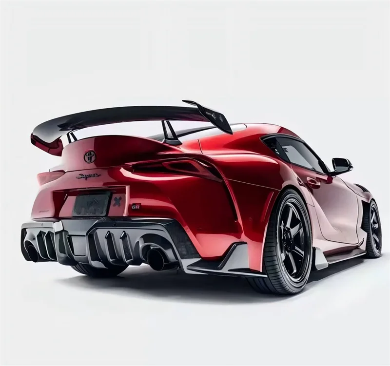 For Toyota Supra A90 A91 Real Carbon Fiber Car Rear Bumper Lip Diffuser Splitters Spoiler Back Car Accessories Body Kit