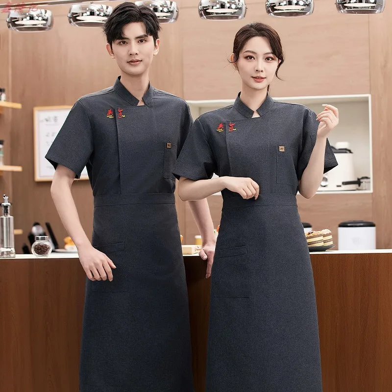 Summer Breathable Chef Jacket Short Sleeve Workwear for Hotels, Restaurants, Kitchens, Canteens, and Bakers