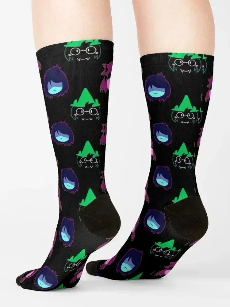 Deltarune- Kris, Susie, and Ralsei Socks kawaii anime heated cycling Men's Socks Luxury Women's
