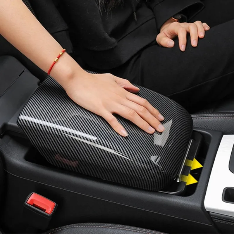 

Auto Accessories Center Console Armrest Box Panel Cover Decoration For Audi Q5 FY 2018-2022 Carbon Fiber Color Interior Sticker