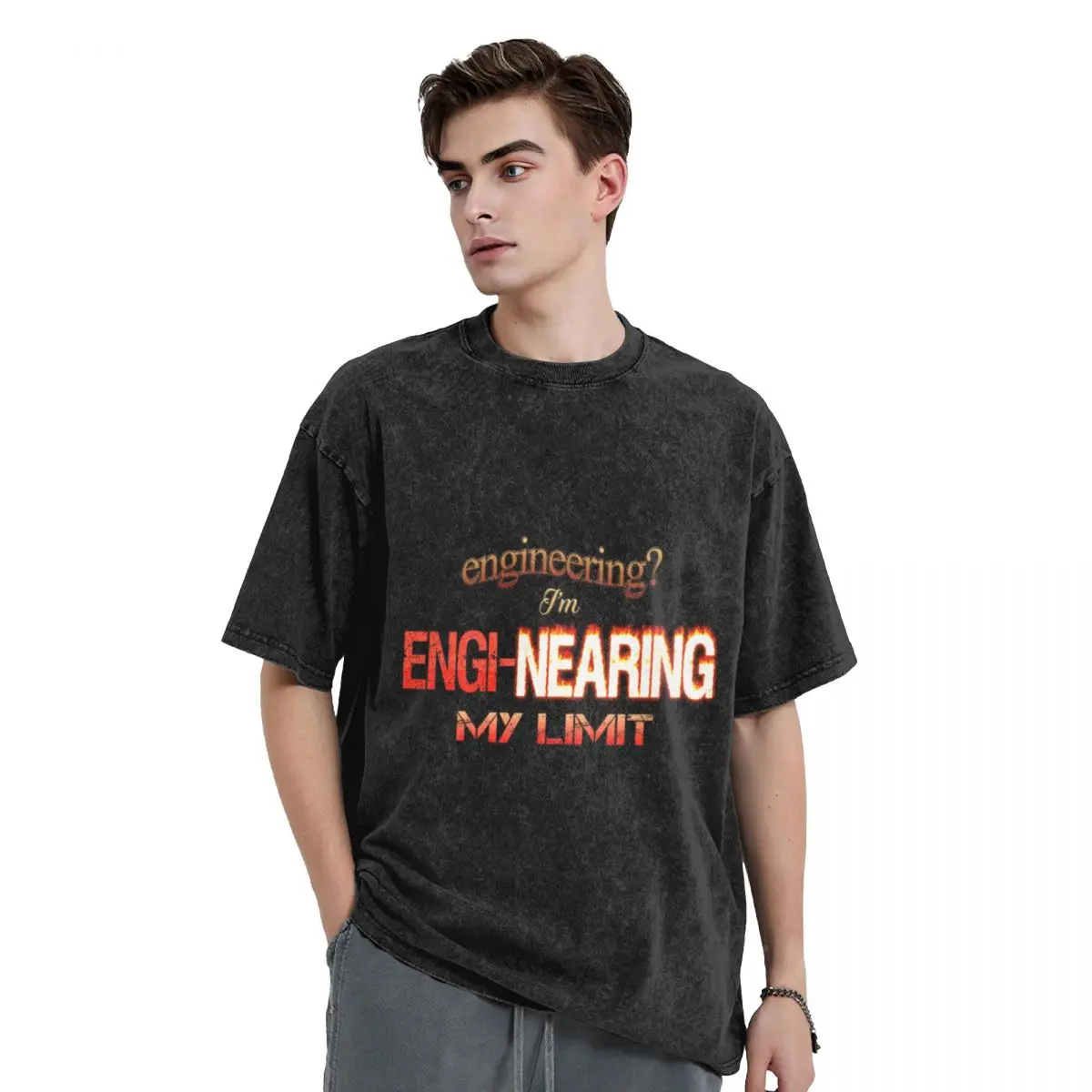 Engineering? I'm Engi-nearing My Limit Engineer Pun T-Shirt oversizeds anime stuff mens fashion