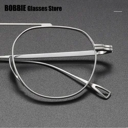 Japanese Brand Design Pilot Men Glasses Frame KMN9503 Oval Shape Optical Eyeglasses Myopia Eyewear GAFAS Pure Titanium Wide Rim