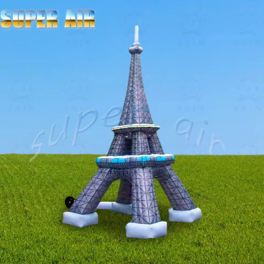 Bardzo piękny model budynku, gigantyczna dmuchana wieża żelazna do dekoracji z dmuchawą.