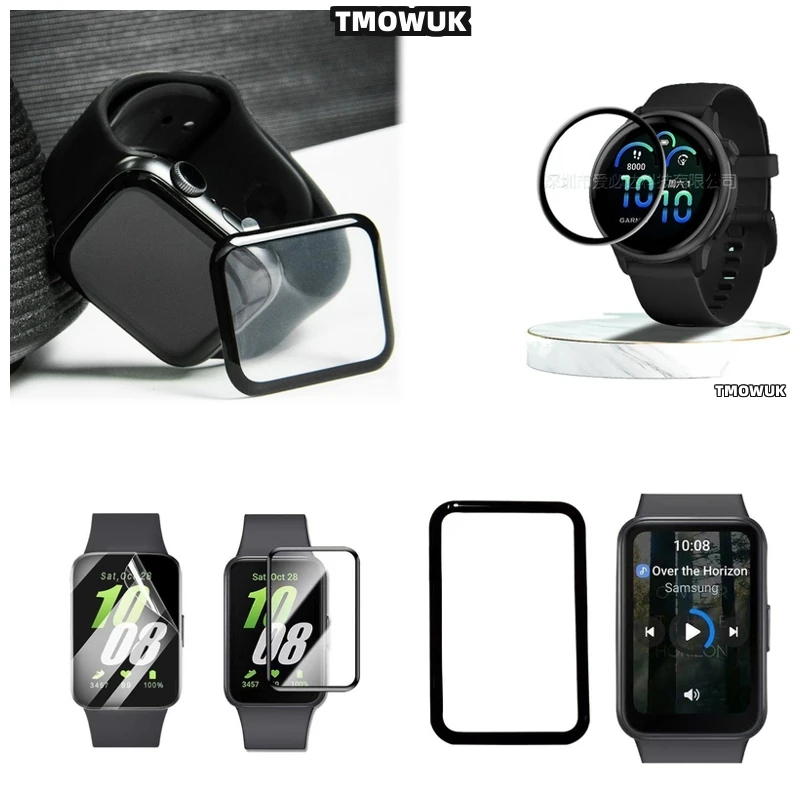 

For Garmin Vivoactive 5 6 Samsung Fit 2 3 Huawei Watch D FIT2 Redmi Watch5 Lite - Water - Resistant Soft Flexible Screen Protect