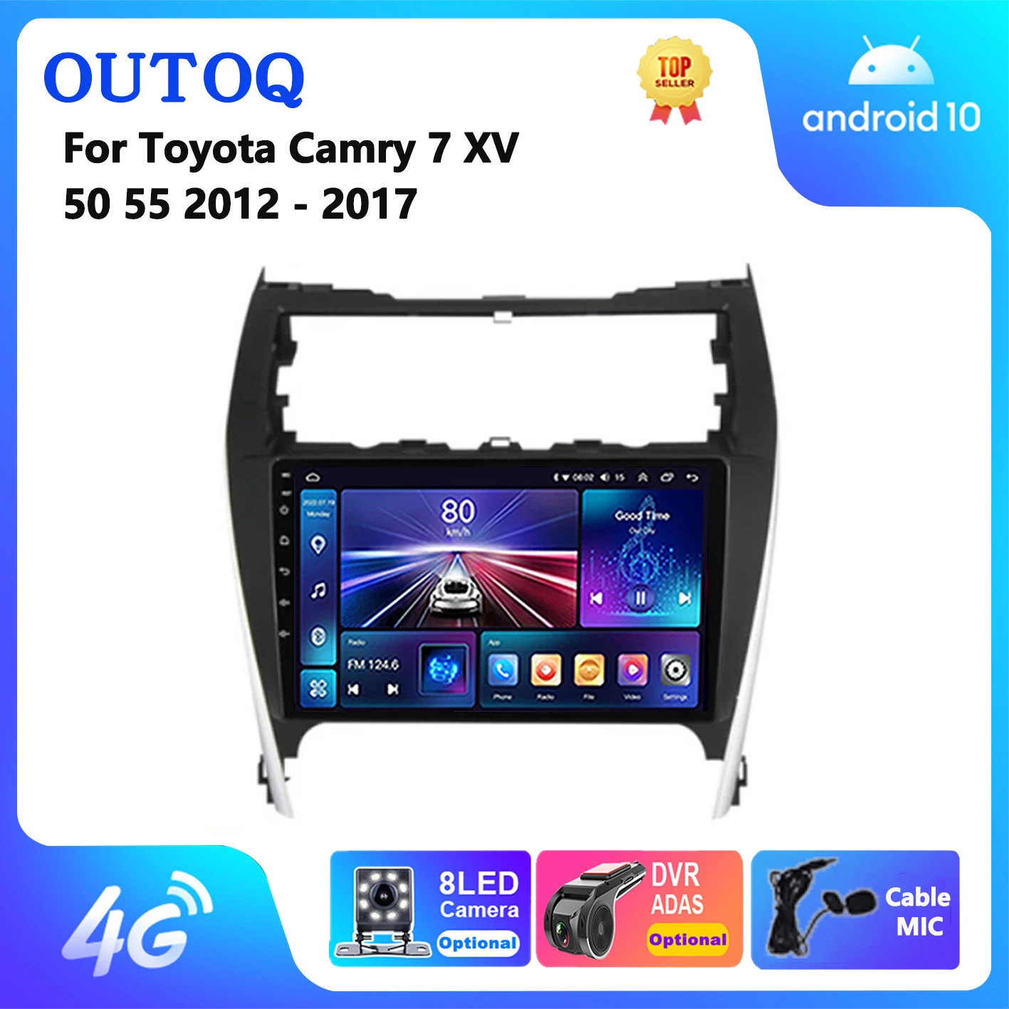 For Toyota Camry 7 XV 50 55 2012 - 2017 US EDITION Car Radio Android Carplay Multimedia Video Player 2 DIN Bluetooth Car Stereo