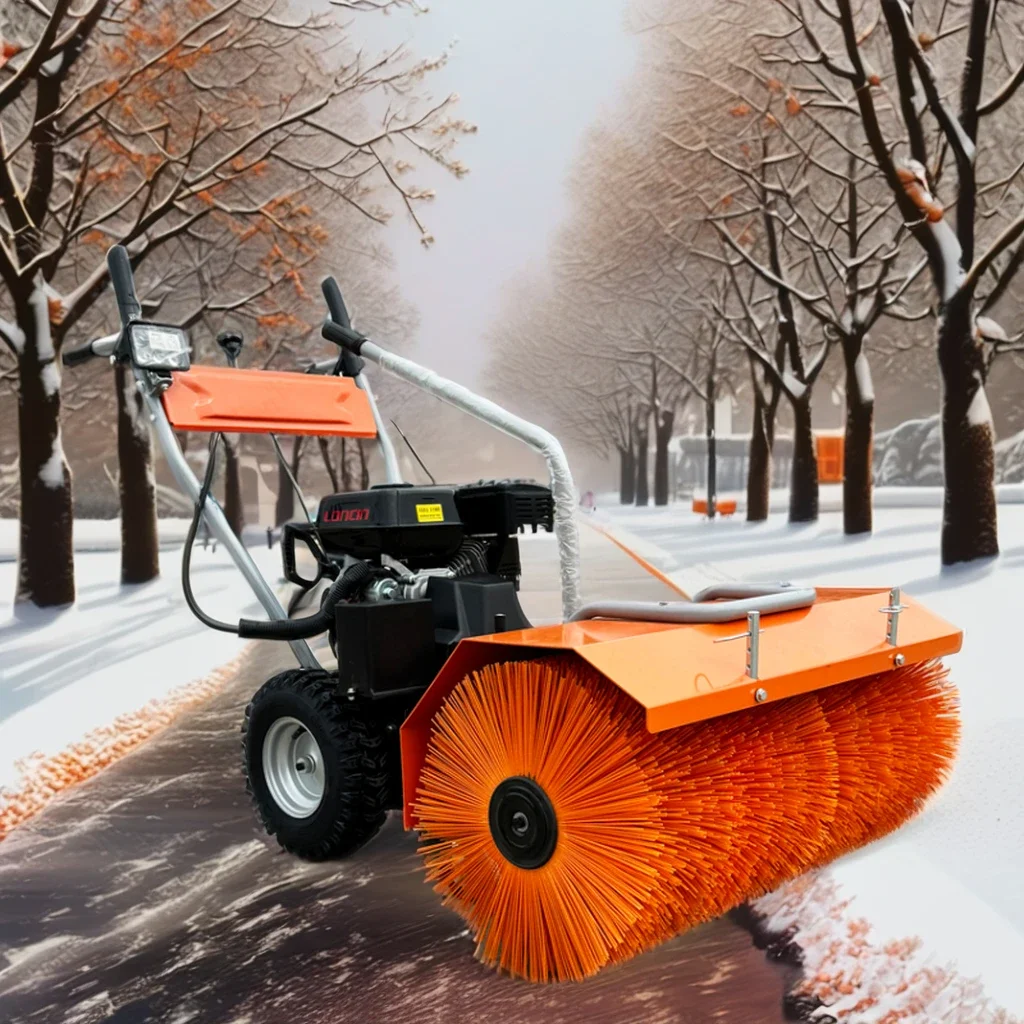 Outside Mini Road Snowplow Electric Mini Handheld Snow Electric Cylinder Sweeper Manufacturer For Snow