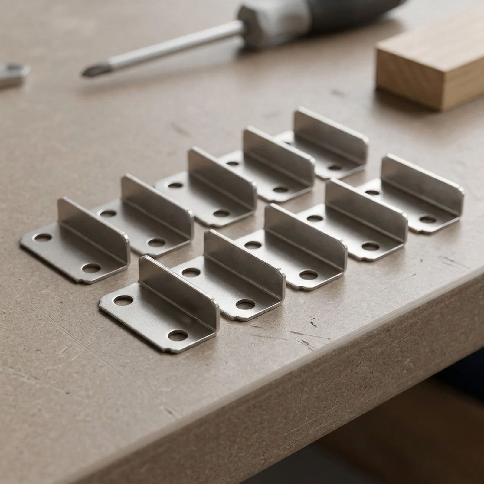 Hardware Drawer Strike Plate Tools Drawer Lock Strike Plate Metal Replacement Right Angle 10Pcs Brand New Practical