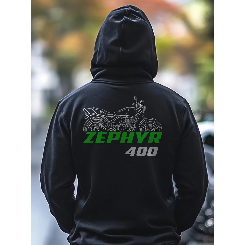 

Kawasaki Zephyr 400 Eliminator Inspired Mens Hoodie - Motorcycle Hot Selling Loose Sweatshirt For Riders Tracksuit Clothing